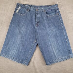 Parish Nation Y2K‎ Men's Size 42 Blue Denim Shorts Baggy Wide Leg Hip Hop Grunge